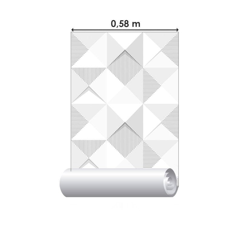 Papel de Parede Adesivo Geométrico 3D N019087 - Papel na Parede