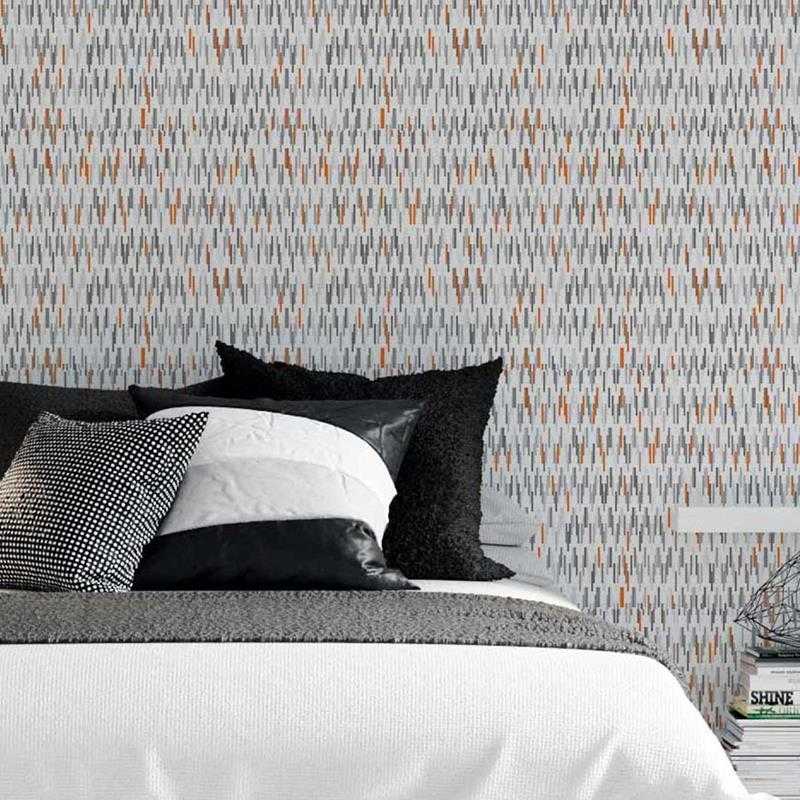 Papel de Parede Adesivo Geométrico Abstrato Cinza N05119 - Papel na Parede