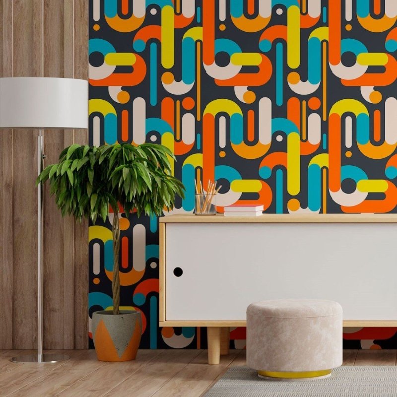 Papel de Parede Adesivo Geométrico Abstrato N013113 - Papel na Parede