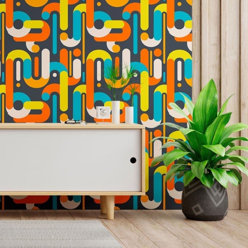 Papel de Parede Adesivo Geométrico Abstrato N013113 - Papel na Parede
