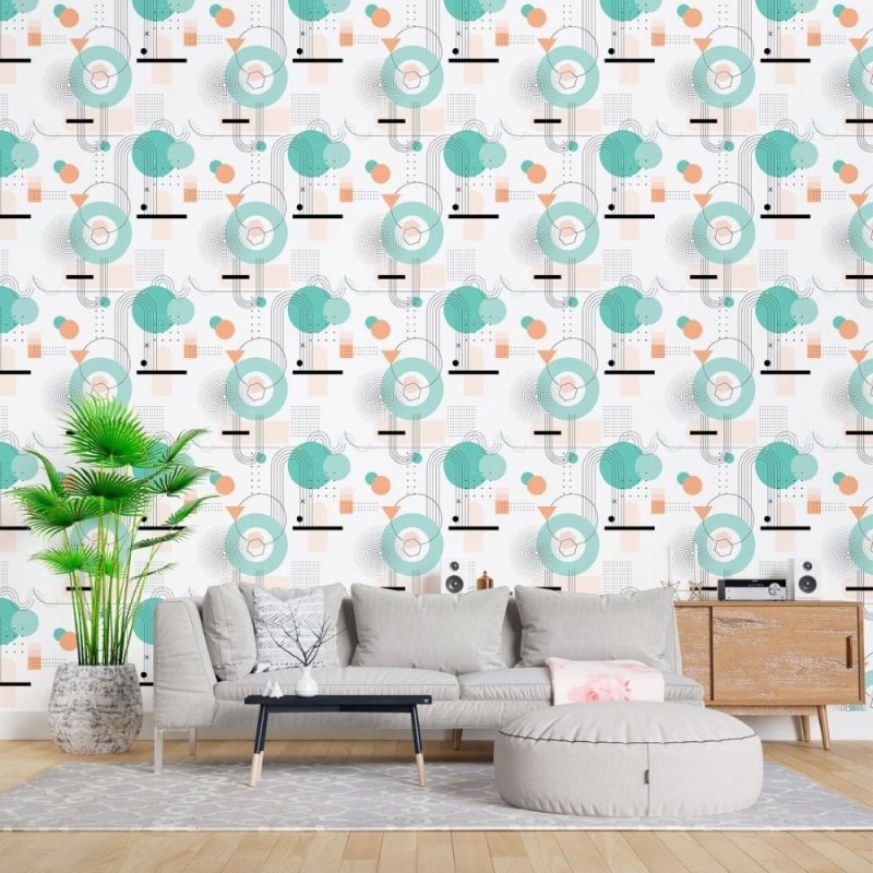 Papel de Parede Adesivo Geométrico Abstrato N015056 - Papel na Parede