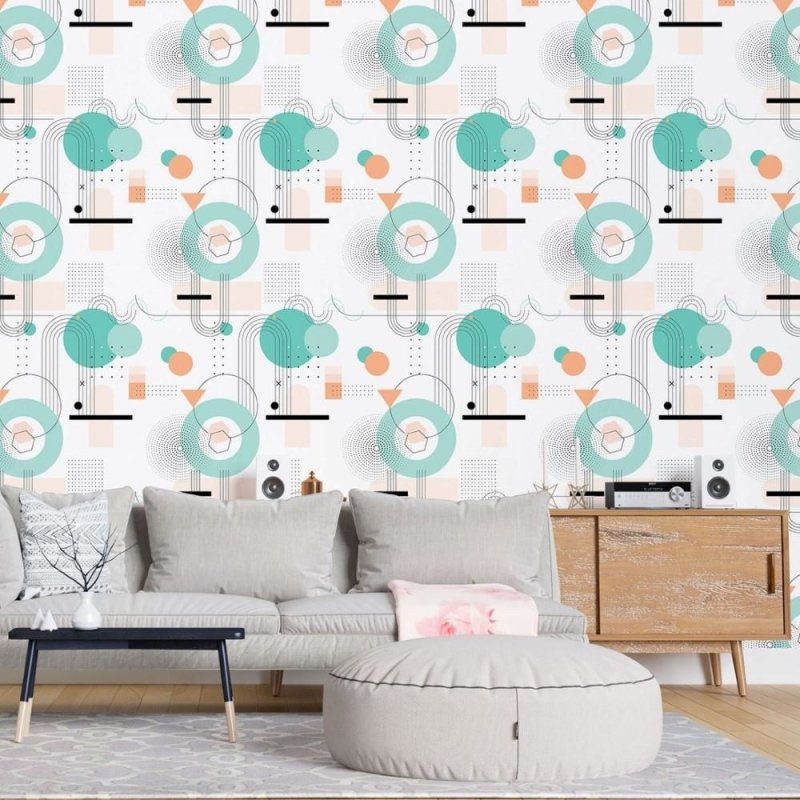 Papel de Parede Adesivo Geométrico Abstrato N015056 - Papel na Parede