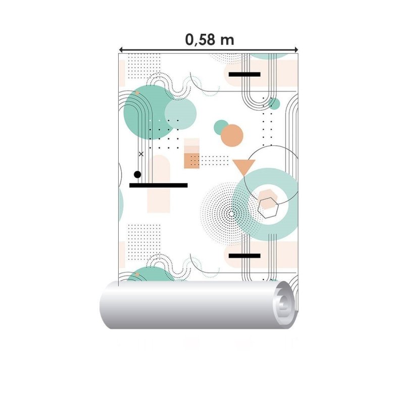Papel de Parede Adesivo Geométrico Abstrato N015056 - Papel na Parede