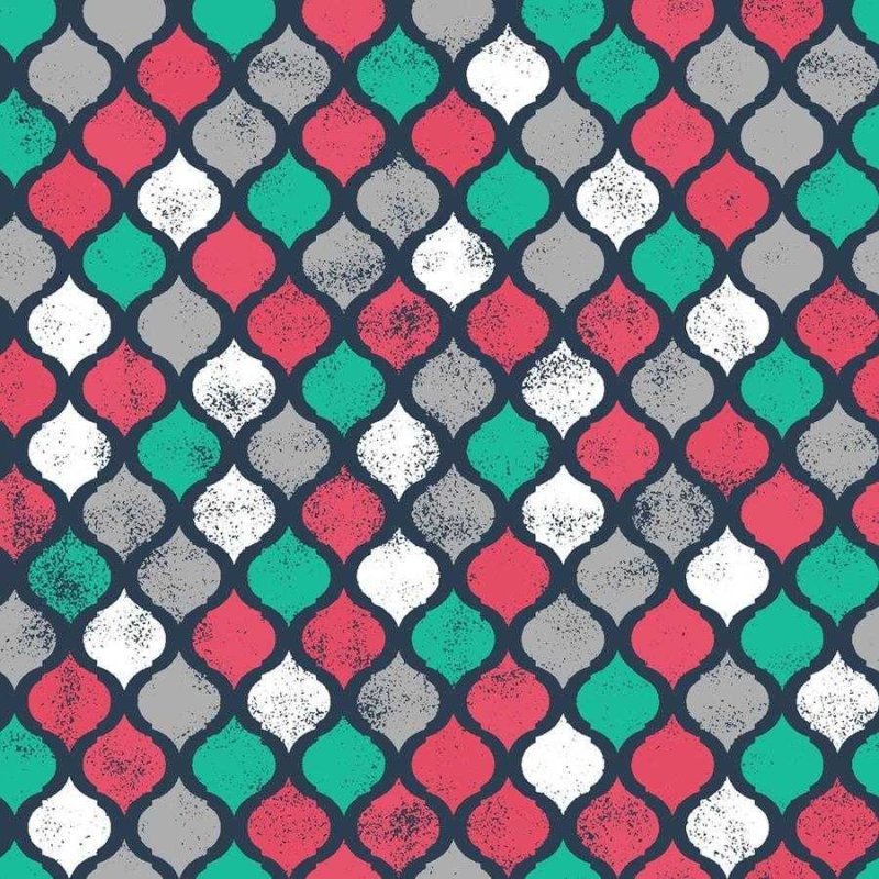 Papel de Parede Adesivo Geométrico Árabe Verm. Verde N06068 - Papel na Parede
