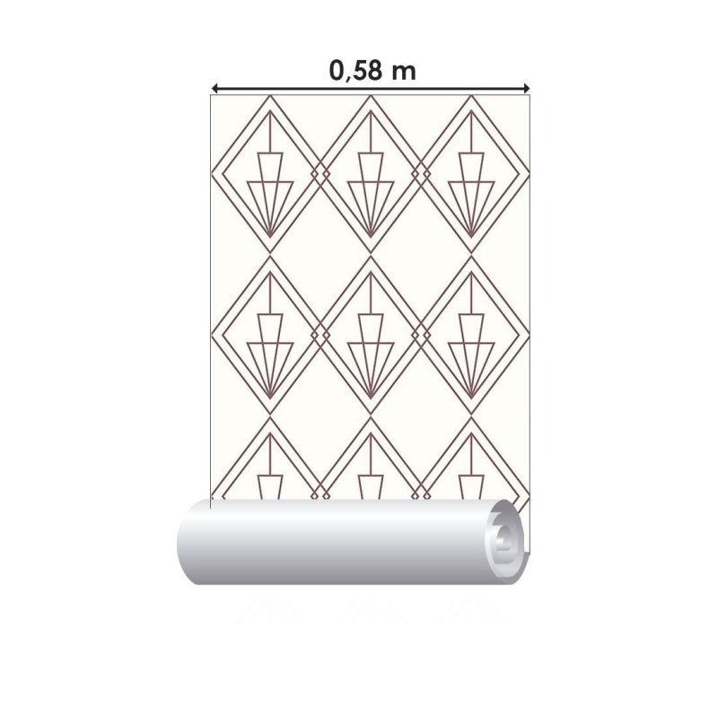 Papel de Parede Adesivo Geométrico Art Déco N013026 - Papel na Parede