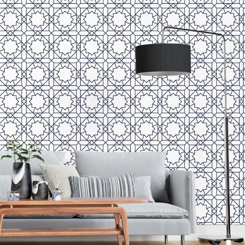 Papel de Parede Adesivo Geométrico Art Deco N016060 - Papel na Parede