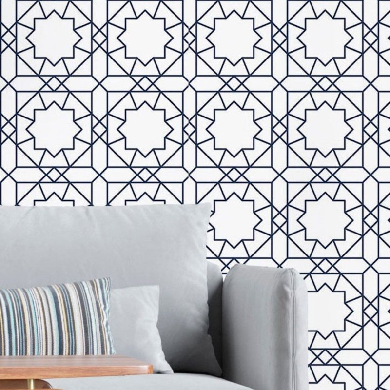 Papel de Parede Adesivo Geométrico Art Deco N016060 - Papel na Parede