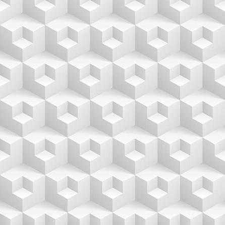 Papel de Parede Adesivo Geometrico branco 3d 0179 - Papel na Parede