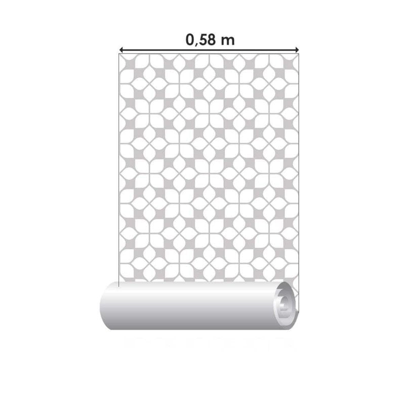 Papel de Parede Adesivo Geométrico Cinza N04064 - Papel na Parede