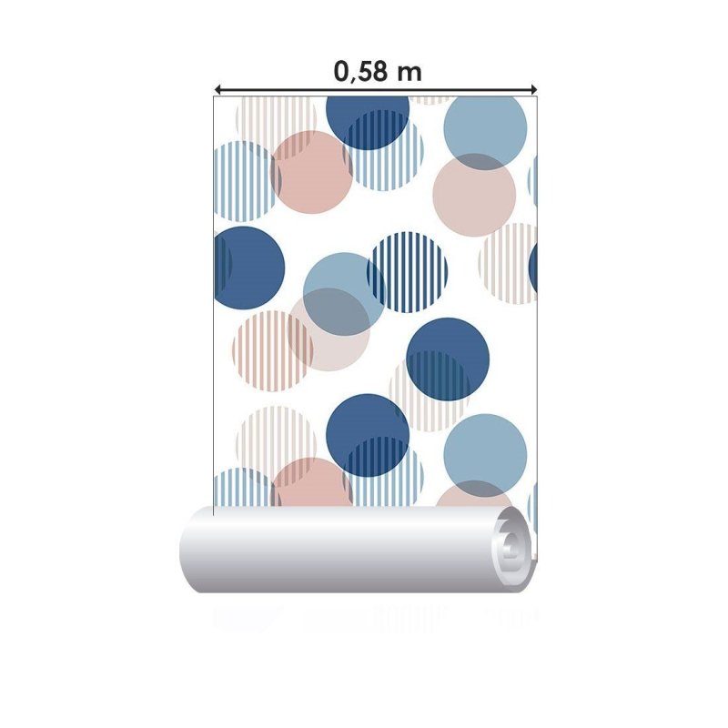 Papel de Parede Adesivo Geométrico Círculos N013275 - Papel na Parede