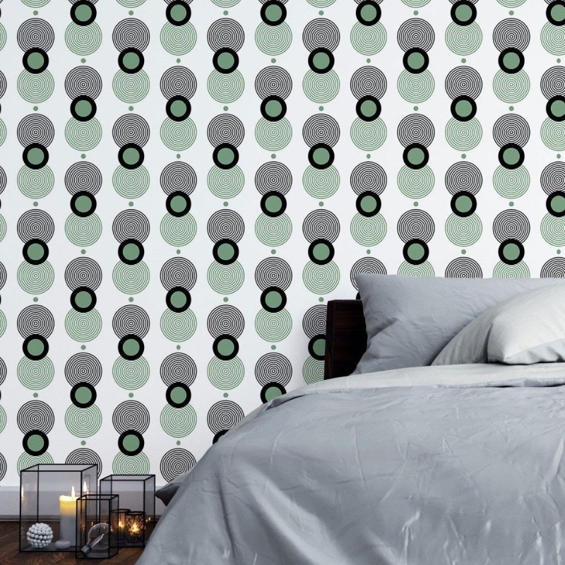 Papel de Parede Adesivo Geométrico Circulos N016067 - Papel na Parede