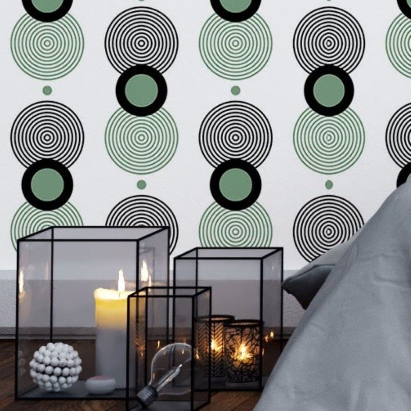 Papel de Parede Adesivo Geométrico Circulos N016067 - Papel na Parede