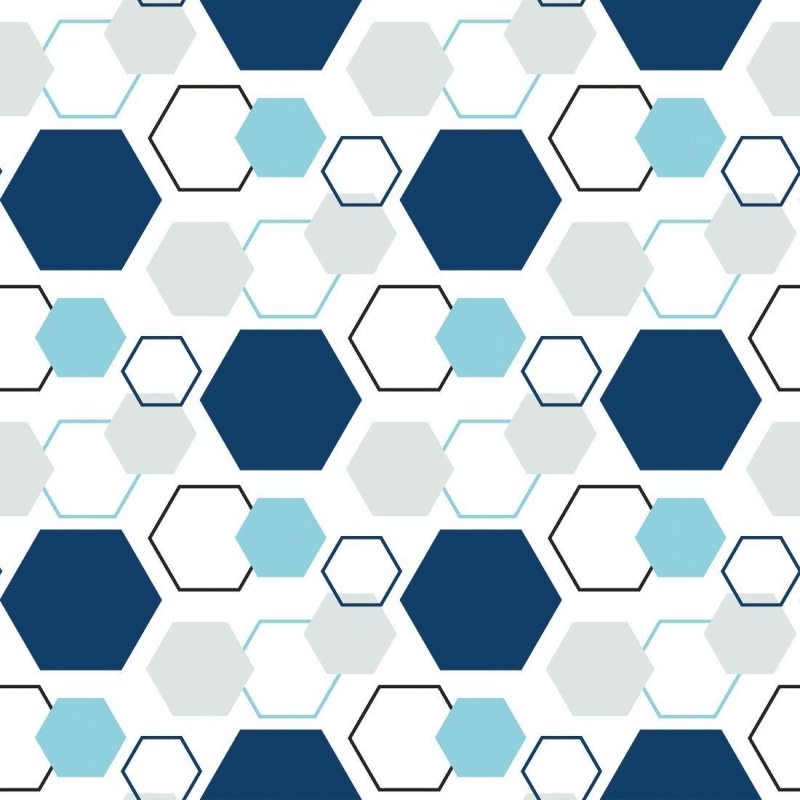 Papel de Parede Adesivo Geométrico Colmeia N015058 - Papel na Parede