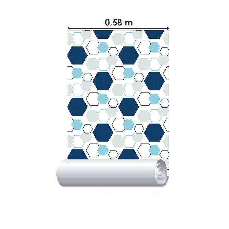 Papel de Parede Adesivo Geométrico Colmeia N015058 - Papel na Parede