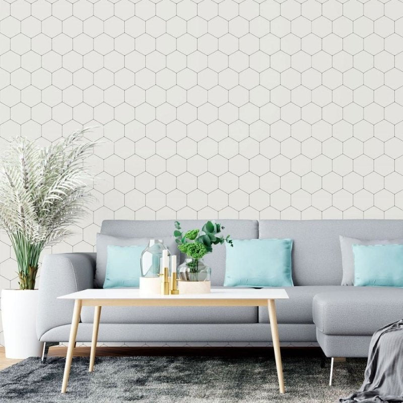 Papel de Parede Adesivo Geométrico Colmeia N015156 - Papel na Parede