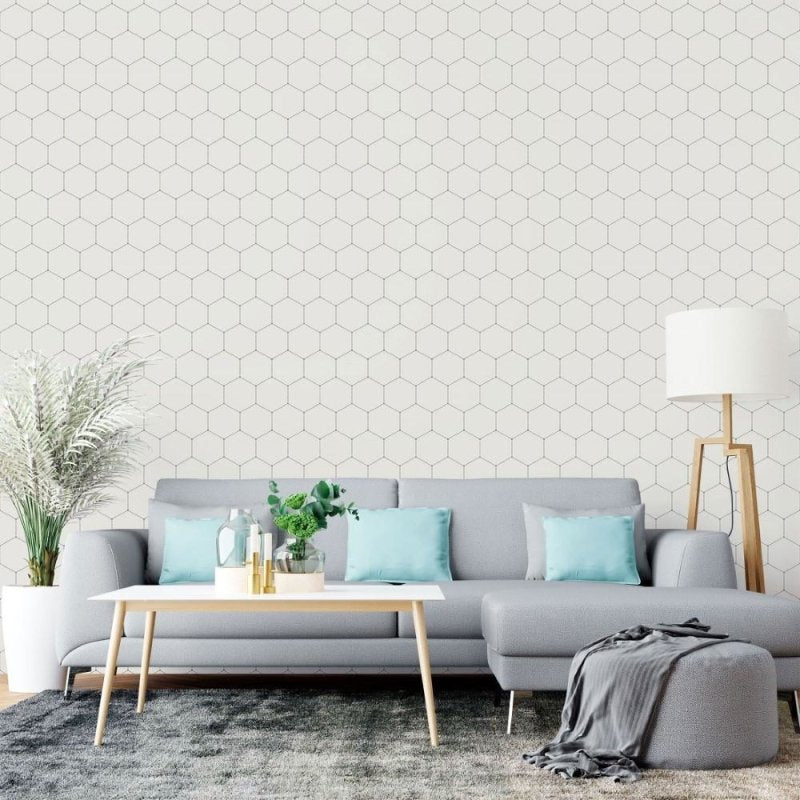 Papel de Parede Adesivo Geométrico Colmeia N015156 - Papel na Parede