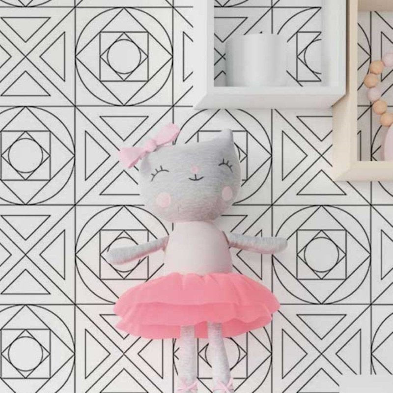 Papel de Parede Adesivo Geométrico Colorir N018026 - Papel na Parede