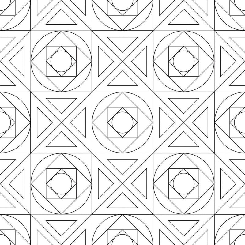 Papel de Parede Adesivo Geométrico Colorir N018026 - Papel na Parede