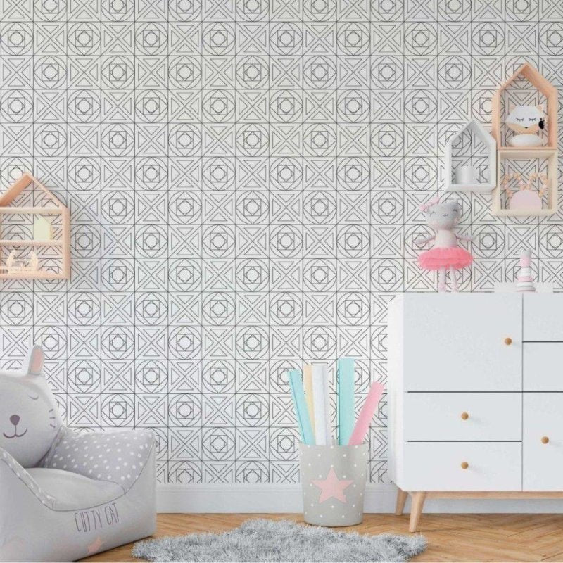 Papel de Parede Adesivo Geométrico Colorir N018026 - Papel na Parede