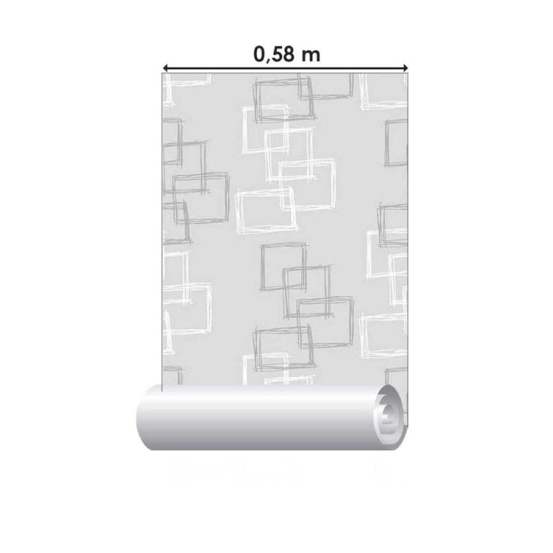 Papel de Parede Adesivo Geométrico Desenho a Mão N011090 - Papel na Parede