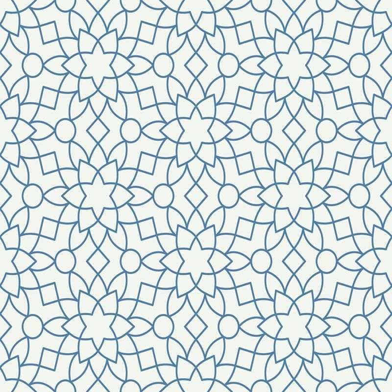 Papel de Parede Adesivo Geométrico em Linhas Azul N05220 - Papel na Parede