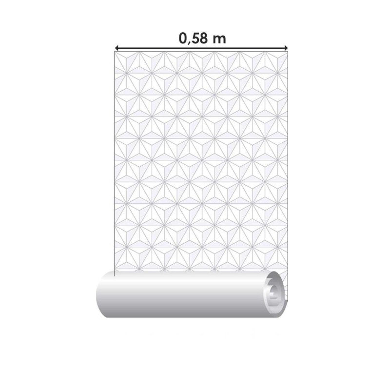 Papel de Parede Adesivo Geométrico Estrela N06078 - Papel na Parede