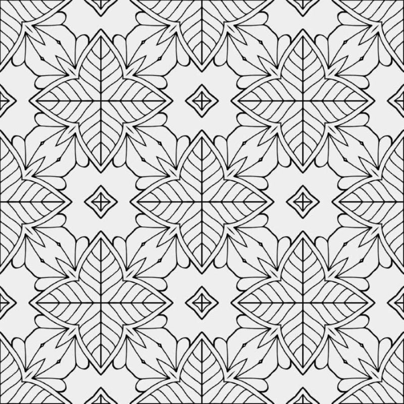 Papel de Parede Adesivo Geométrico Floral N012061 - Papel na Parede