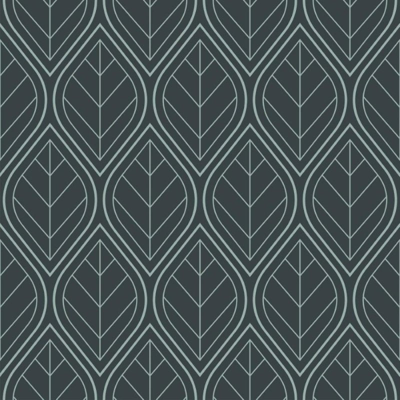 Papel de Parede Adesivo Geométrico Folhas Art Deco N014027 - Papel na Parede