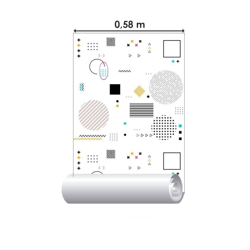 Papel de Parede Adesivo Geométrico Jovem N013012 - Papel na Parede