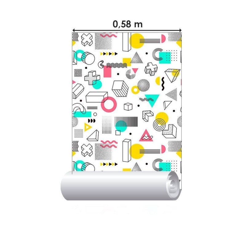 Papel de Parede Adesivo Geométrico Jovem N013115 - Papel na Parede