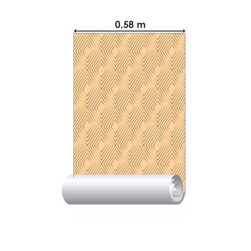 Papel de Parede Adesivo Geométrico Losango Salmão N010015 - Papel na Parede