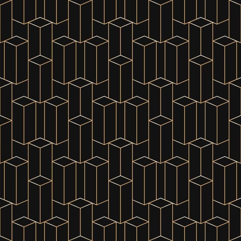 Papel de Parede Adesivo Geométrico Luxury Art Déco N013106 - Papel na Parede