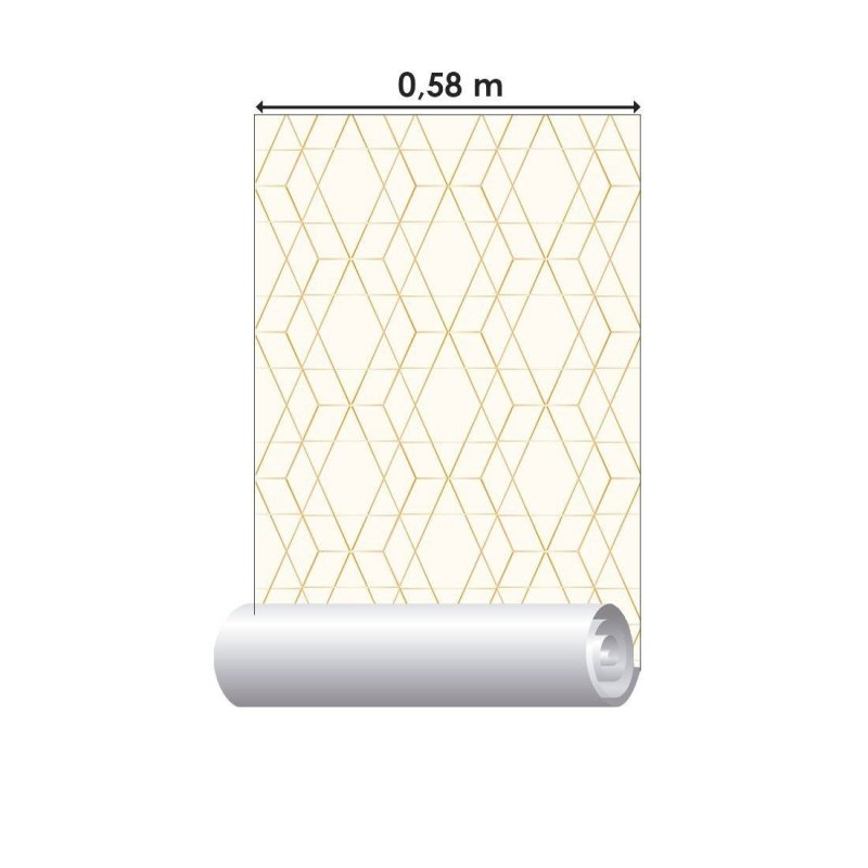 Papel de Parede Adesivo Geométrico Luxury Art Déco N013107 - Papel na Parede