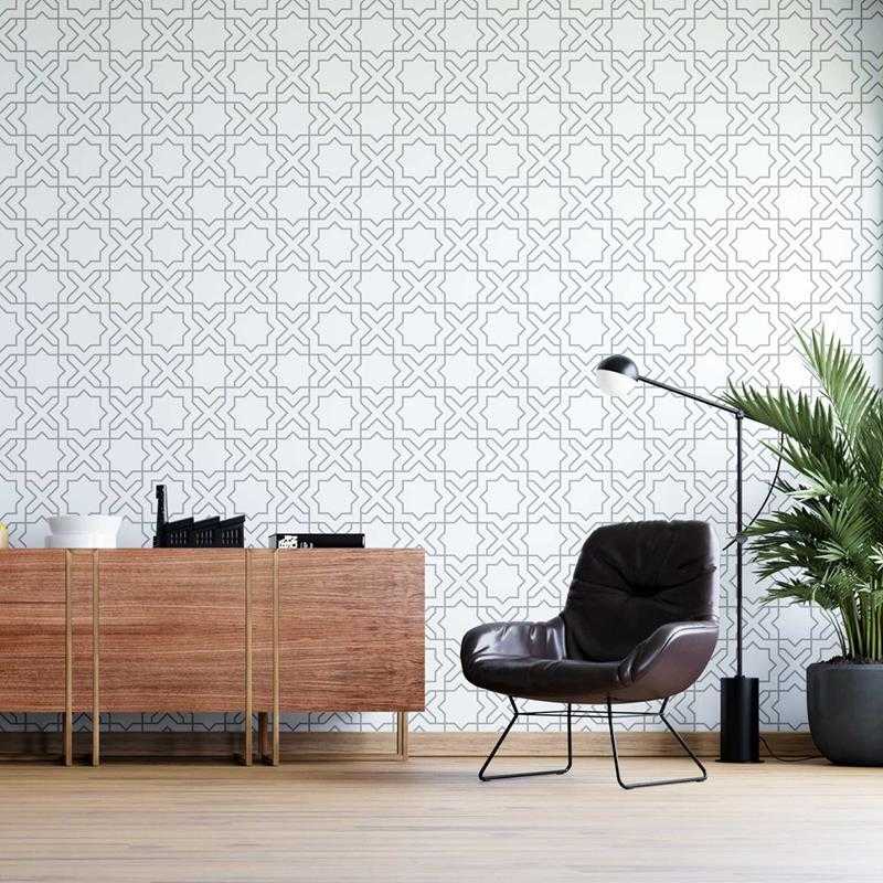 Papel de Parede Adesivo Geométrico Marroquino N05261 - Papel na Parede
