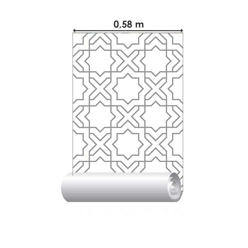 Papel de Parede Adesivo Geométrico Marroquino N05261 - Papel na Parede