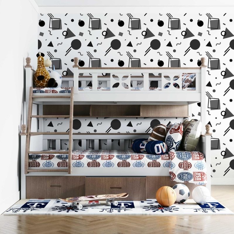 Papel de Parede Adesivo Geométrico Minimalista Branco e Cinza N07087 - Papel na Parede