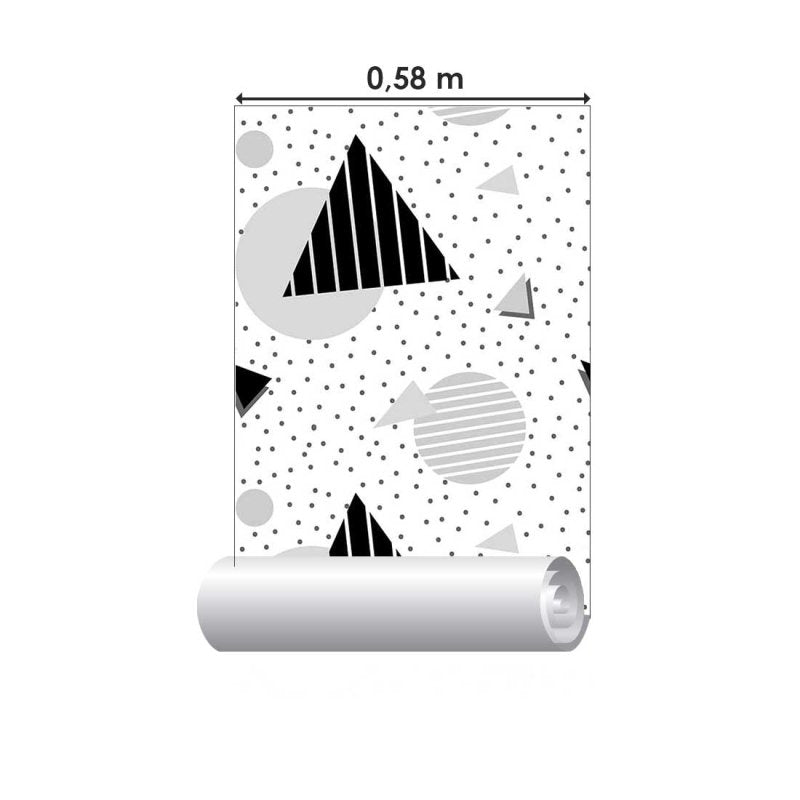 Papel de Parede Adesivo Geométrico Minimalista Poá N07088 - Papel na Parede