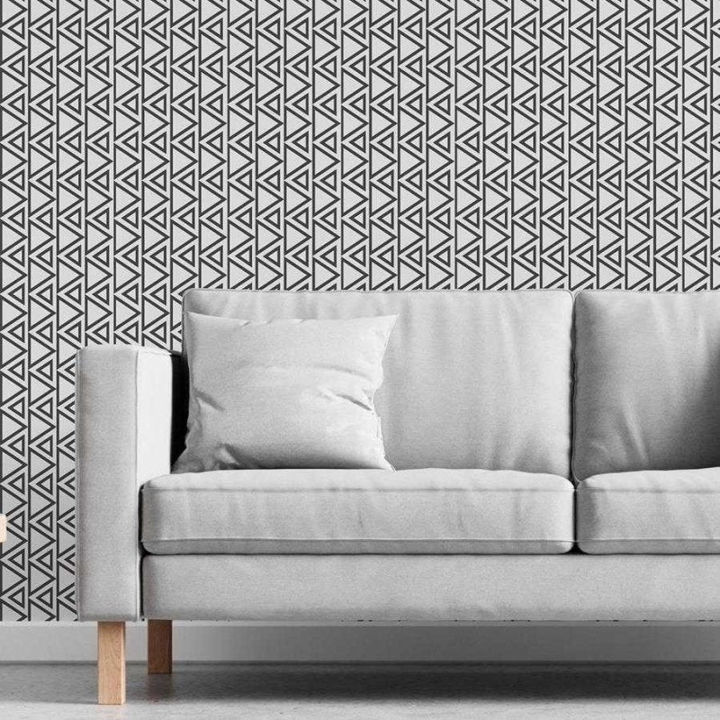 Papel de Parede Adesivo Geométrico Moderno Triângulos N06149 - Papel na Parede