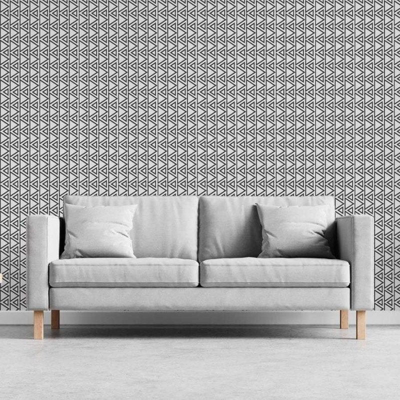 Papel de Parede Adesivo Geométrico Moderno Triângulos N06149 - Papel na Parede