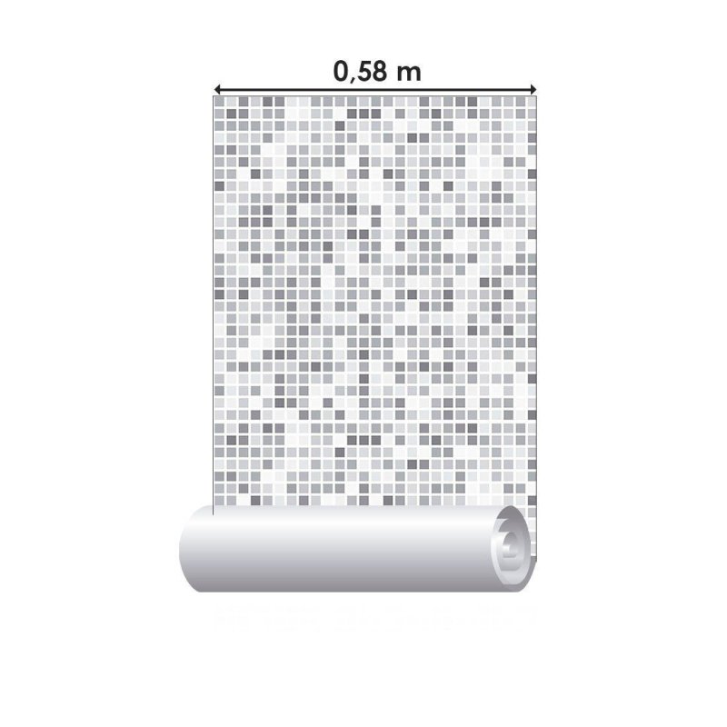 Papel de Parede Adesivo Geométrico Mosaico Pastilhas N013253 - Papel na Parede