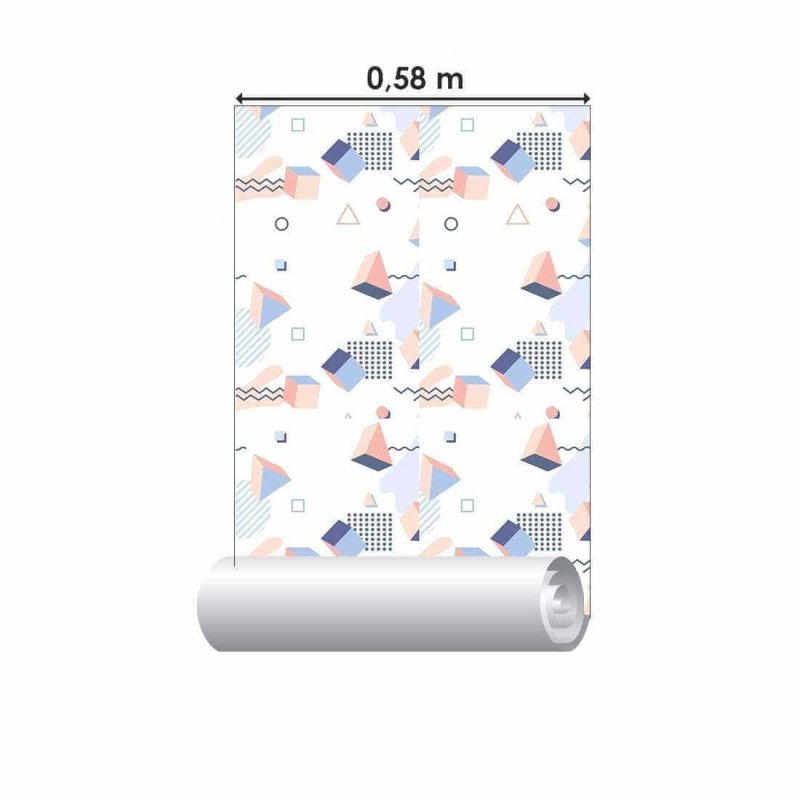 Papel de Parede Adesivo Geométrico N02085 - Papel na Parede