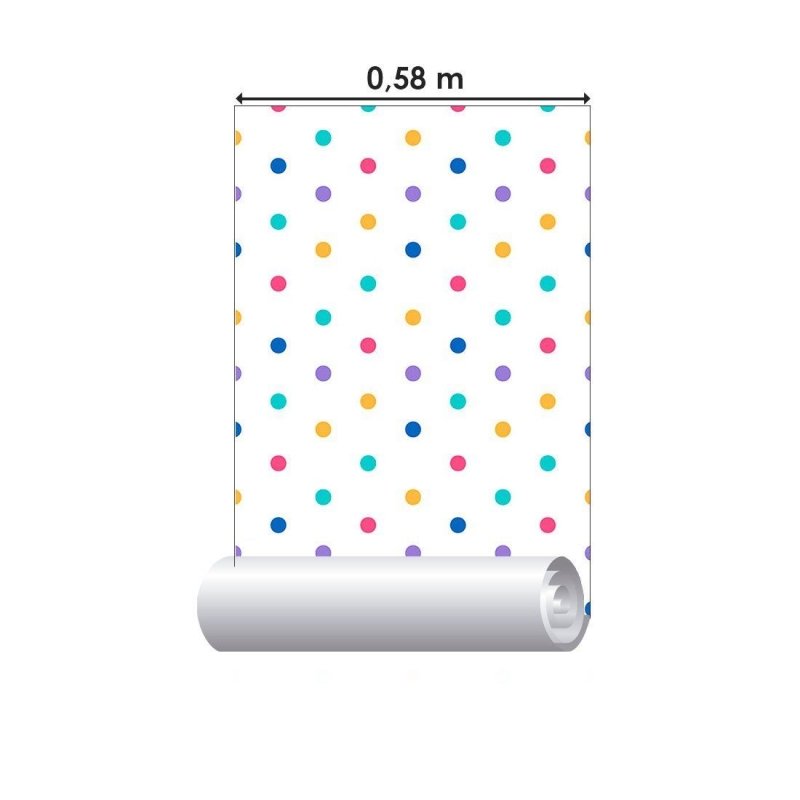 Papel de Parede Adesivo Geométrico Poá N013066 - Papel na Parede
