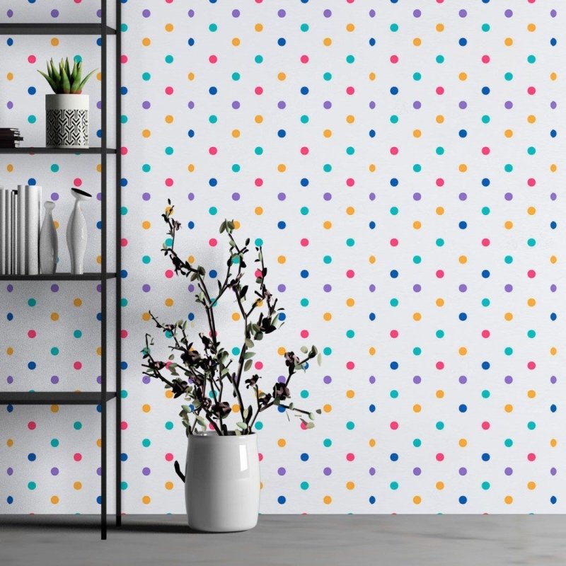 Papel de Parede Adesivo Geométrico Poá N013066 - Papel na Parede