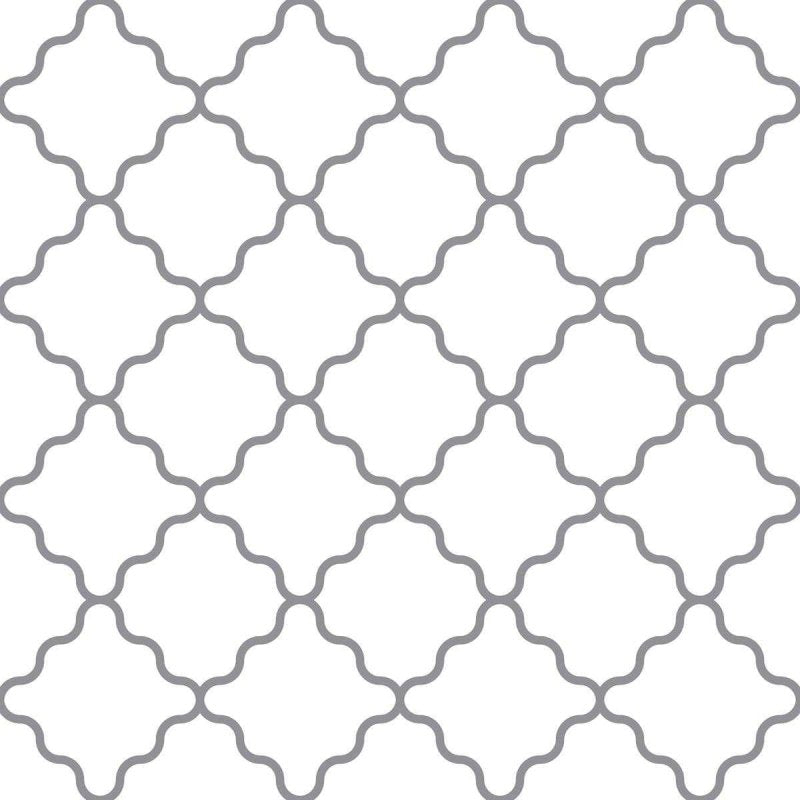 Papel de Parede Adesivo Geométrico Sinuoso Branco N05266 - Papel na Parede