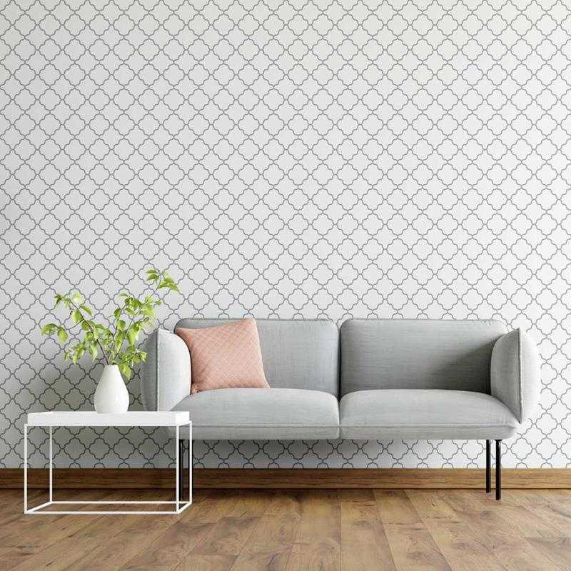 Papel de Parede Adesivo Geométrico Sinuoso Branco N05266 - Papel na Parede