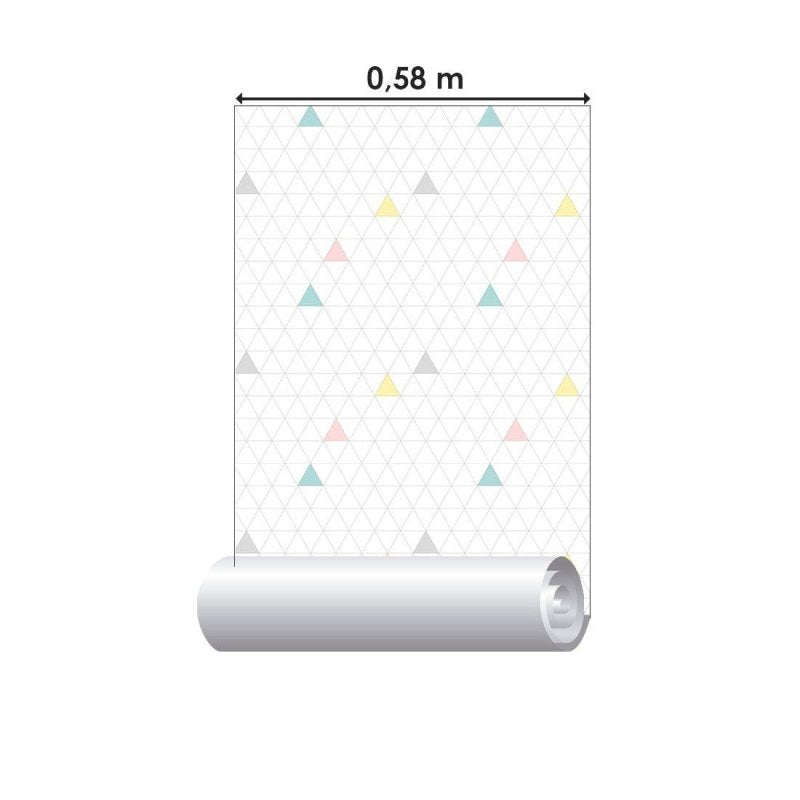 Papel de Parede Adesivo Geométrico Triangulos N012039 - Papel na Parede