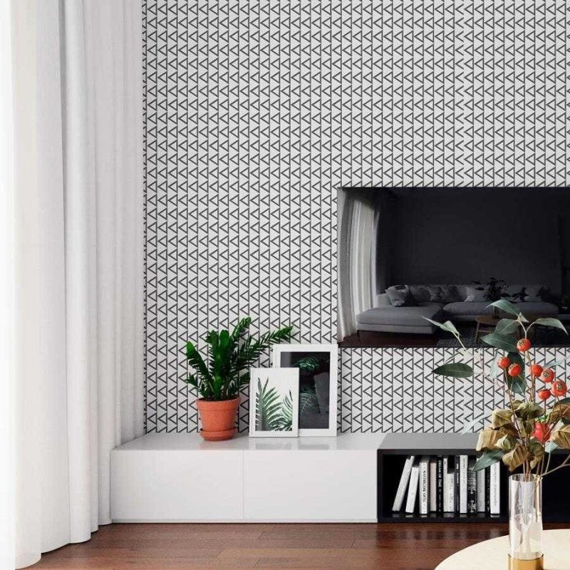 Papel de Parede Adesivo Geométrico Triângulos N06147 - Papel na Parede