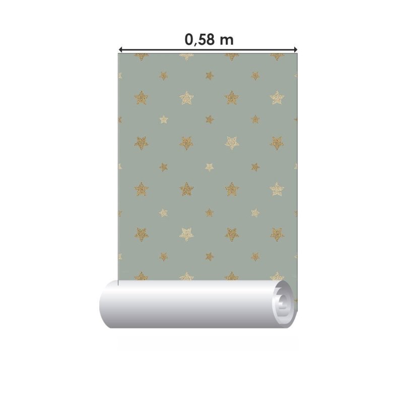 Papel de Parede Adesivo Golden Stars N019069 - Papel na Parede