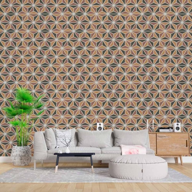 Papel de Parede Adesivo Gométrico 3D N015100 - Papel na Parede