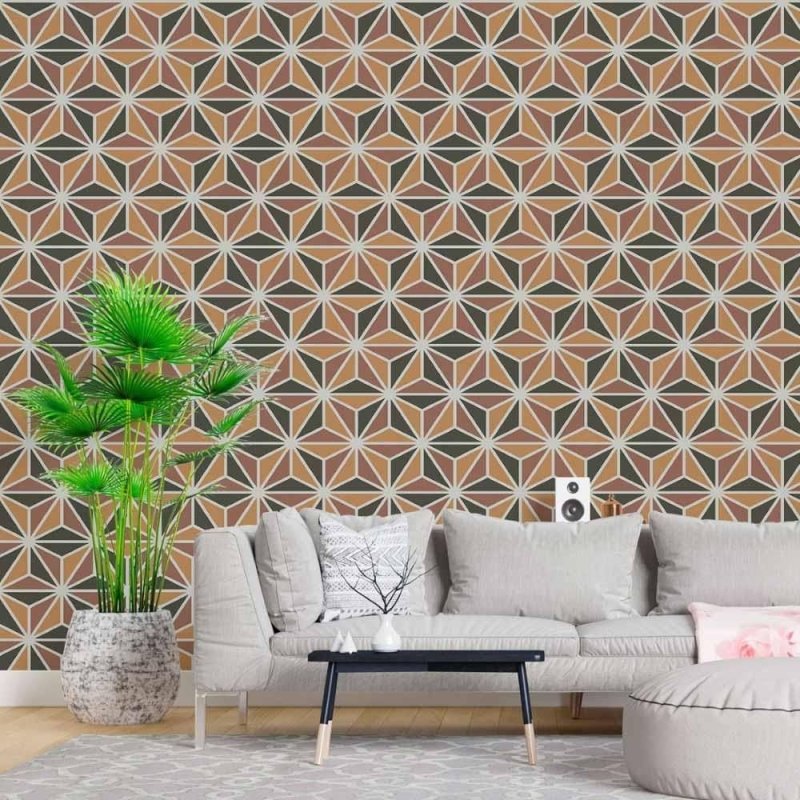 Papel de Parede Adesivo Gométrico 3D N015100 - Papel na Parede